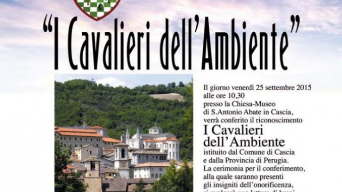 Premio Cascia, “I Cavalieri dell’Ambiente”