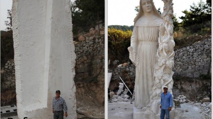 La statua di Santa Rita dal Libano a Roma, per la benedizione di Papa Francesco