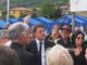 Terremoto, Matteo Renzi è arrivato al campo di San Pellegrino di Norcia