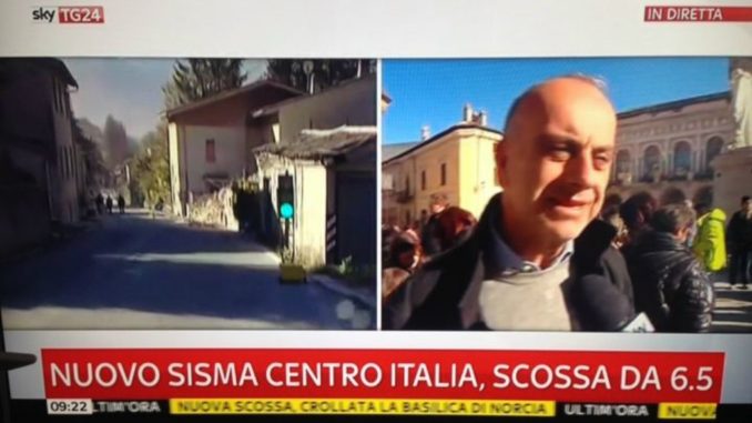 Sisma Norcia, Bocci: “Scenario da guerra, ma insieme possiamo ripartire”