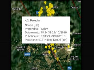 Scossa di intensità 4.2 Richter a Norcia, Siciliani, repliche previste