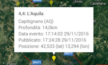 Trema la terra, forte scossa a L'Aquila avvertita in Umbria nel pomeriggio di martedì 29 novembre