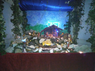 Presepe con le pietre della chiesa Madonna delle Grazie di Norcia