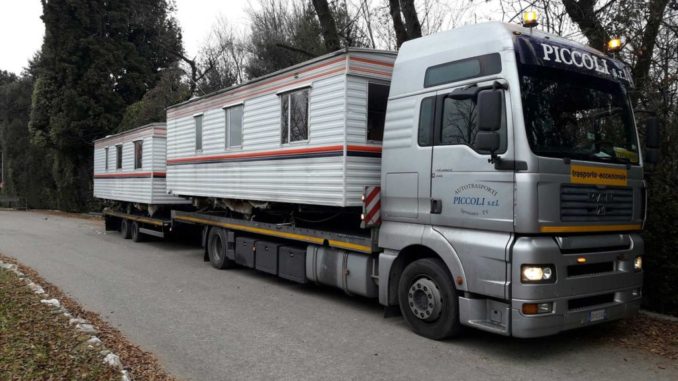 Altri maxi caravan e casette mobili per i terremotati di Norcia e Cascia