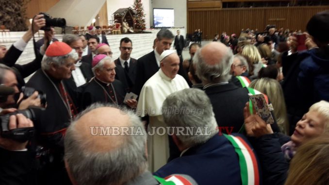 Udienza speciale per i terremotati, oltre mille umbri presenti