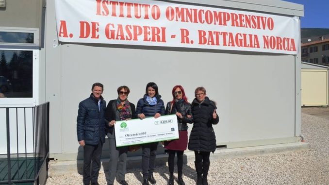 Semi di Pace, consegnati 8mila euro a scuola di Norcia