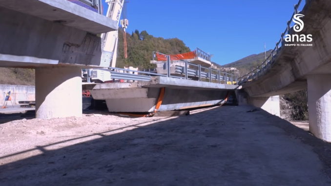 Al via la fase di montaggio dei viadotti risanati sulla Salaria ad Arquata