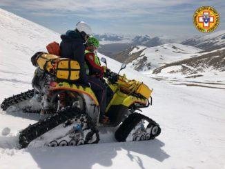 Scialpinista soccorsa dal Sasu e Polizia di Stato a Castelluccio di Norcia