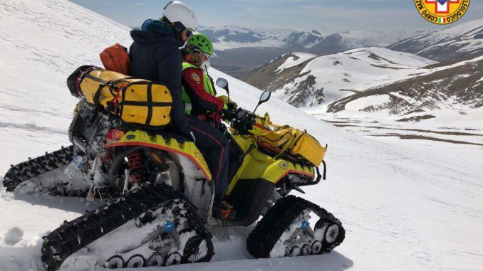 Scialpinista soccorsa dal Sasu e Polizia di Stato a Castelluccio di Norcia