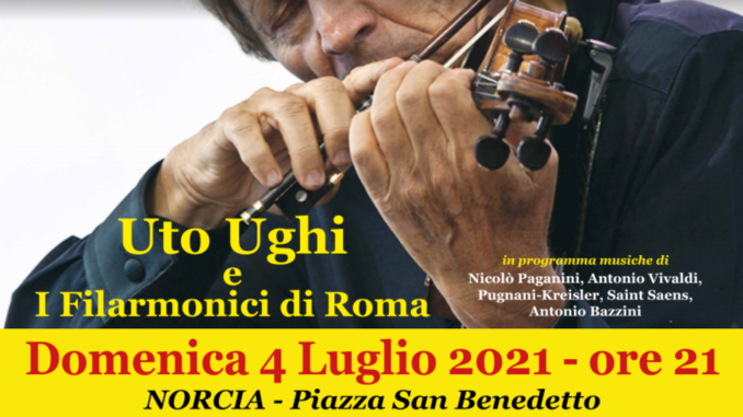 Norcia, domenica 4 luglio Uto Ughi in Piazza San Benedetto