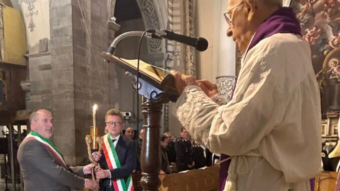 Verso la Festa di Santa Rita. Fiaccola della pace e del perdono accesa a Enna, città gemellata 2024