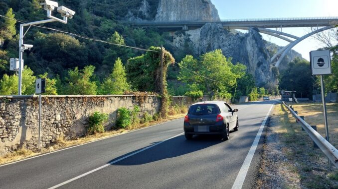 Attivato il Tutor sulla SS209 Valnerina: polemiche e prime multe