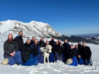 Neve a Norcia per il primo Natale nel nuovo monastero