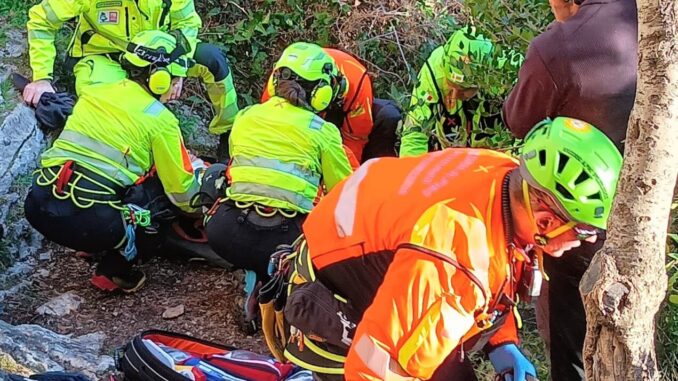 Incidente in Falesia di Ferentillo: soccorsi in azione
