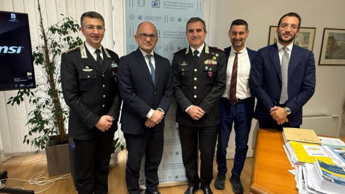 Ricostruzione caserme post-sisma: 34 interventi per 108 milioni