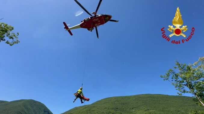 Recupero con tecniche SAF, feriti elitrasportati in ospedale