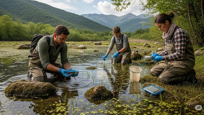 Volontari in azione: salvaguardia degli anfibi nei Sibillini