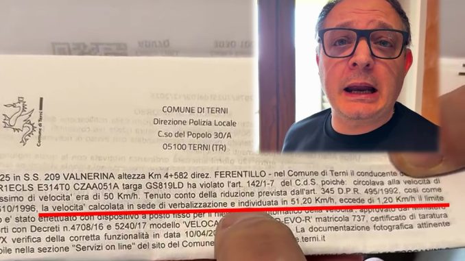 Multa stradale, chef Umberto insorge: “Autovelox, così uccidono il turismo” [Video]