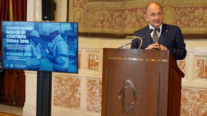 Presentato a Roma il nuovo badge per i cantieri della ricostruzione